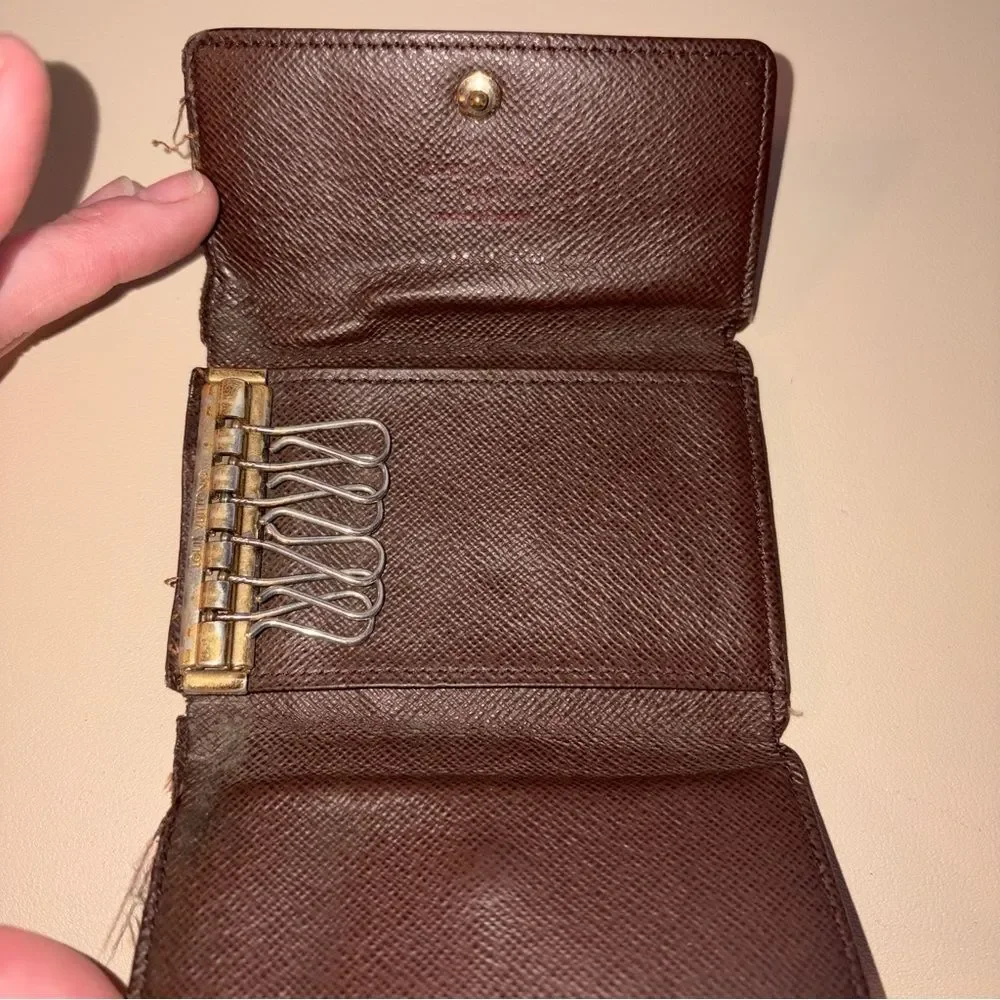 Louis Vuitton Damier Ebene 6 Key Holder Wallet - Brown and Dark Brown